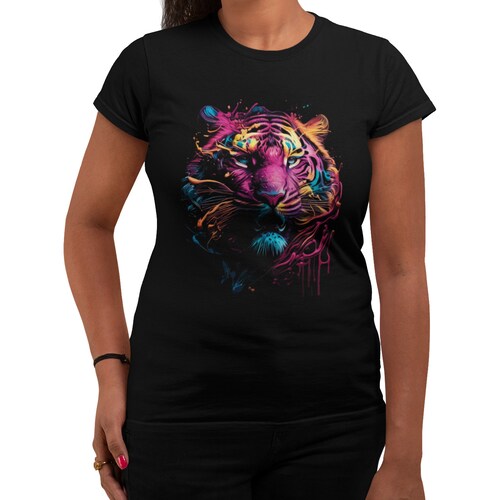 Playera Caballero y Dama Tigre Animales Colores