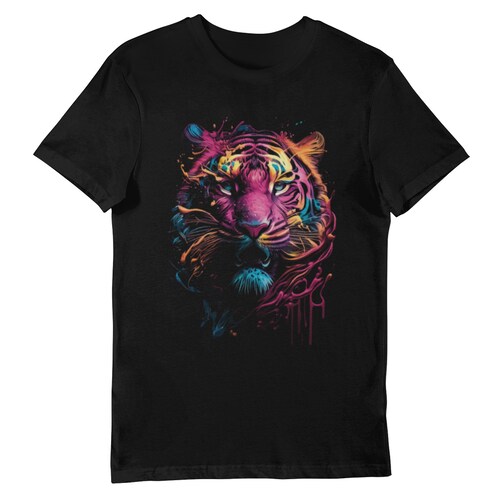 Playera Caballero y Dama Tigre Animales Colores