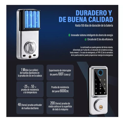 Cerradura Inteligente Electronica Digital Con Wifi Tuya App