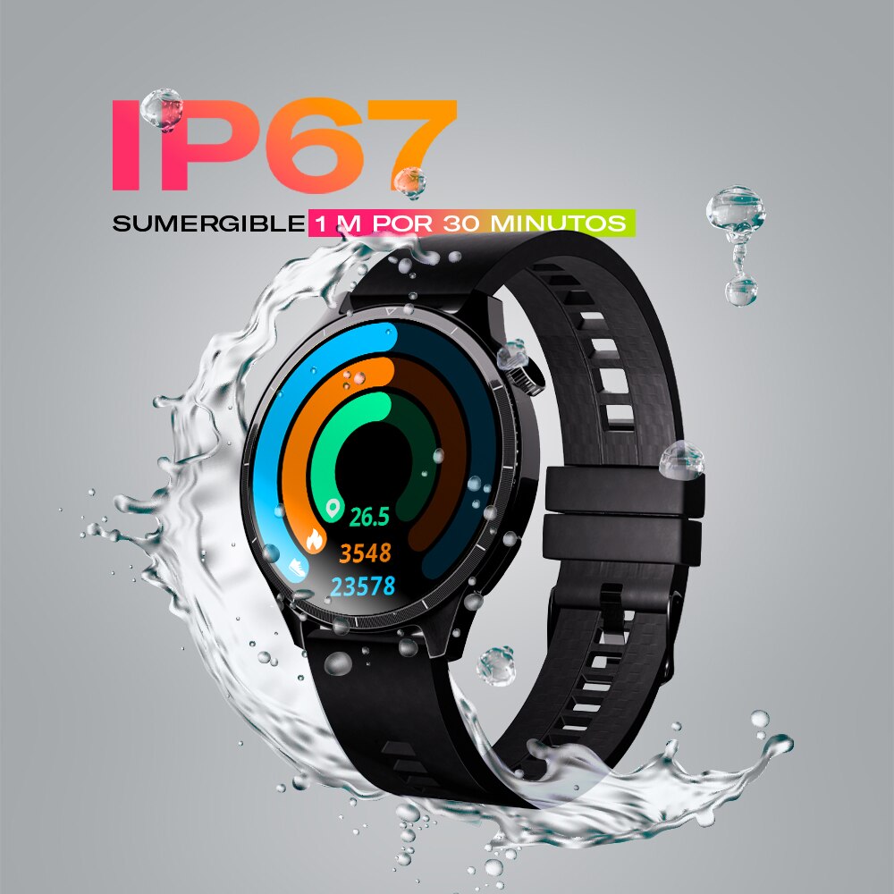 Smartwatch Kronos Evolution Stf Color Negro con carga inal mbrica