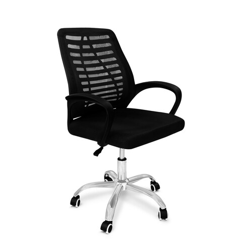 Silla giratoria para Oficina en Color Negro .