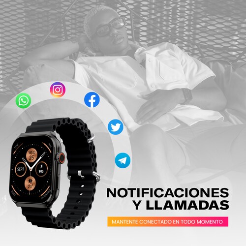 Smartwatch Kronos Prime Stf con pantalla 1.96" Color Negro 