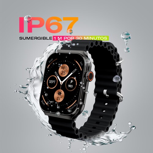 Smartwatch Kronos Prime Stf con pantalla 1.96" Color Negro 
