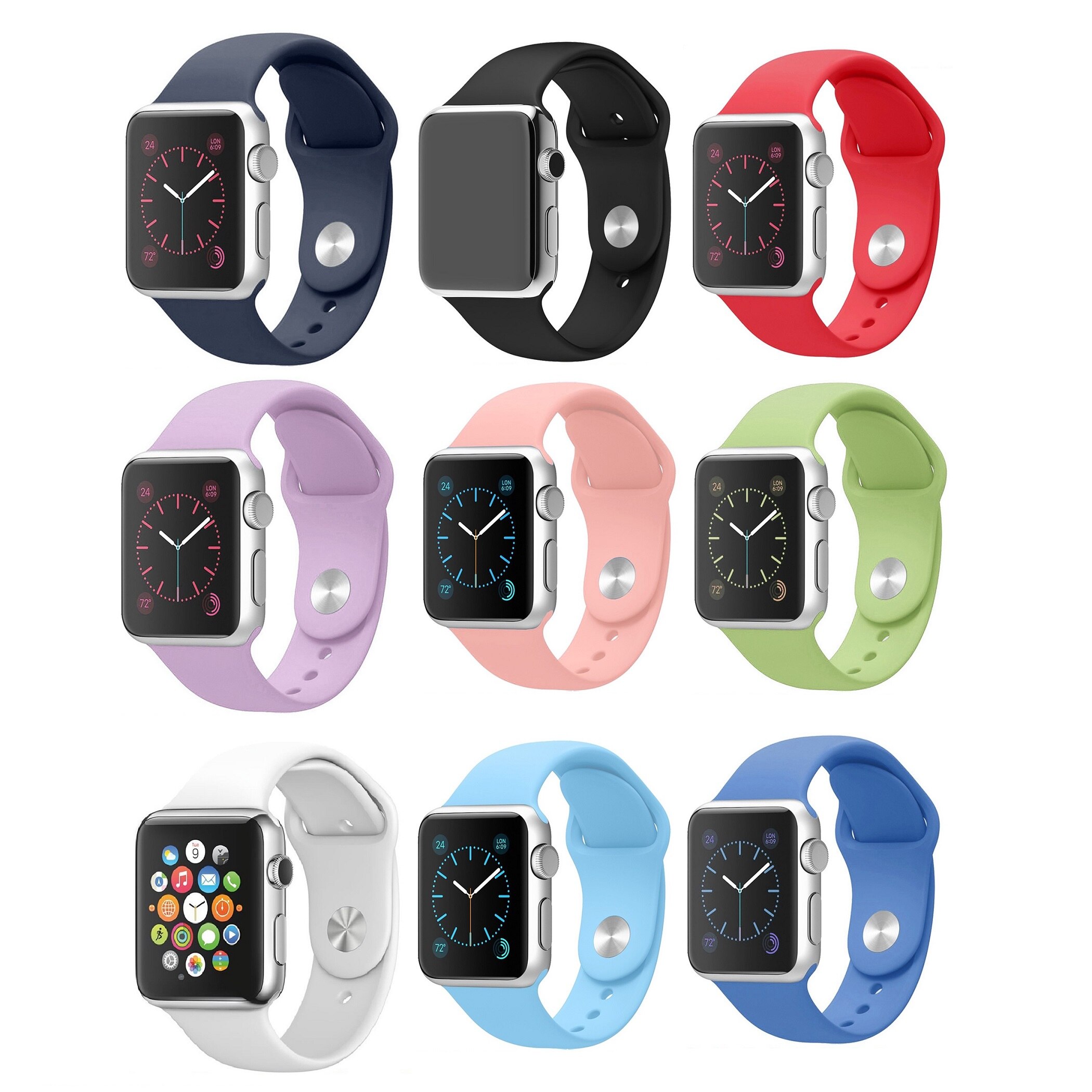 Correa para Apple Watch de silicona Set de 3