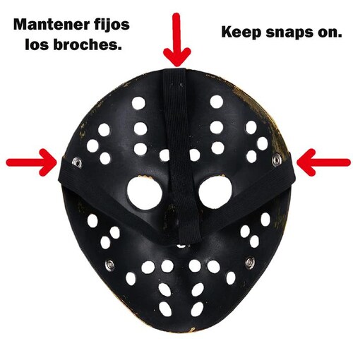 Careta Para Actuación Jason MXJGD-005-5 5 pzas, 25x18x5 cm Plástico PVC Dorado Máscara Jason Voorhees, JasonGold