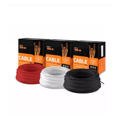 Set 3 Cajas Calibre 12 Blanco + Negro + Rojo Bimetálico 100m C/u