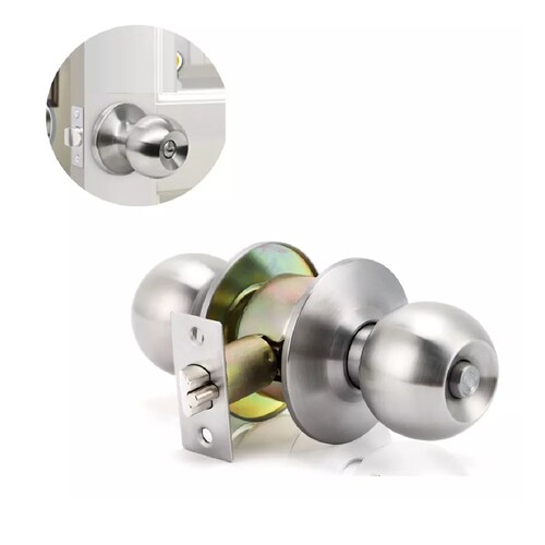 Cerradura Chapa De Perilla Acero Inoxidable Baño