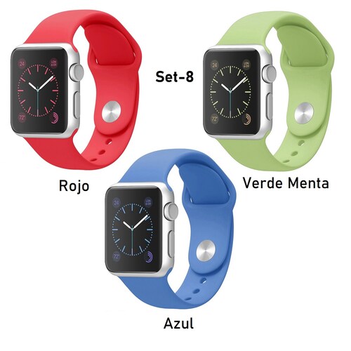 Correa para Apple Watch de silicona Set de 3