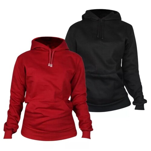 Paquete De 2 Sudaderas Hoodie Capucha Mujer Felpa Moda