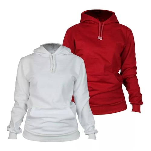 Paquete De 2 Sudaderas Hoodie Capucha Mujer Felpa Moda
