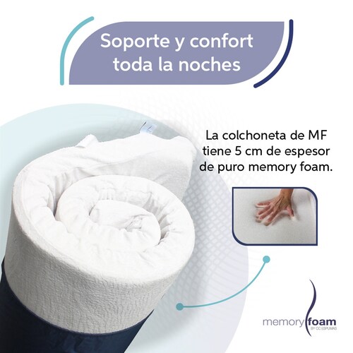 Colchoneta Individual  Memory Foam Sobrecolchón 100% Memory Foam.