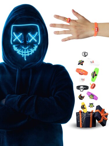 Mascara Luz Led La Purga Halloween The Purge Colores