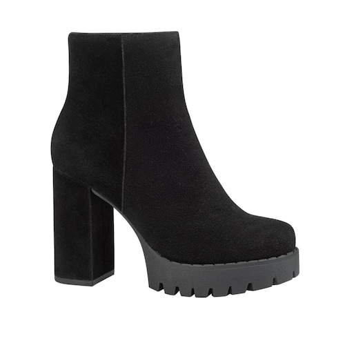 Botas de vestir de gamuza marca Sao Paulo, con suela track y tacón alto, mod. 1087403