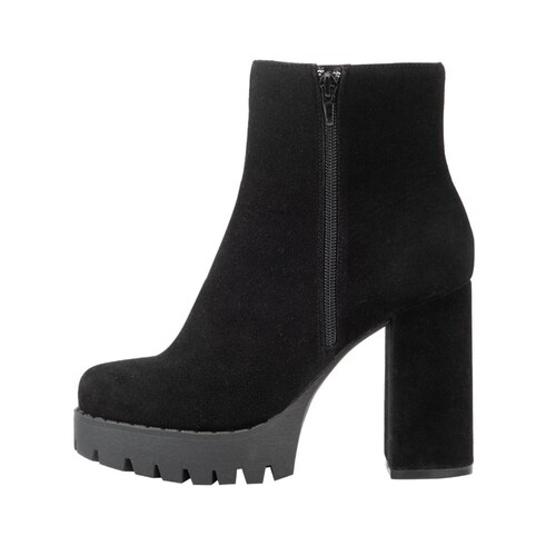 Botas de vestir de gamuza marca Sao Paulo, con suela track y tacón alto, mod. 1087403