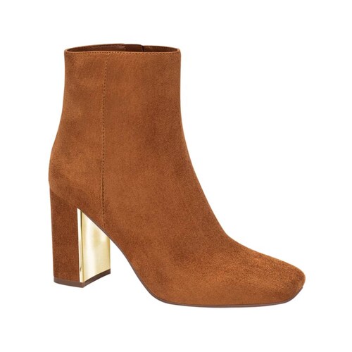 HOT Color Camel Bota Alta Tacon Medio Color Camel Botas De