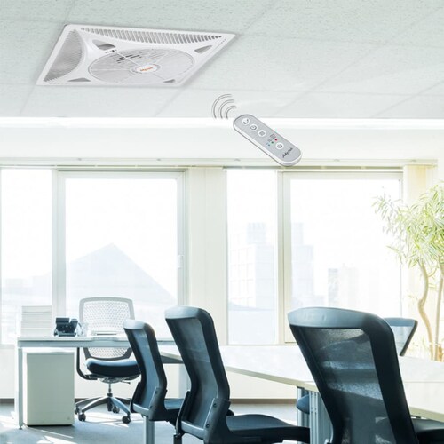Ventilador Para Falso Plafón Con Control Remoto Color Blanco