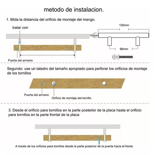 Juego Herrajes De Acero Inoxidable, Jaladeras Dorado,12 Piezas