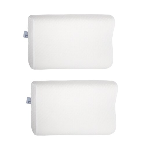 MEMORY FOAM Almohada Súper Suave de Memory Foam  Ergonómica Individual Color Blanco 48 x 30 11 cm .