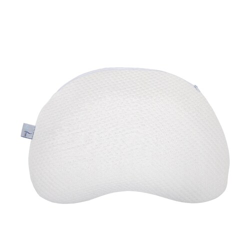 MEMORY FOAM Almohada Luna Almohada Luna de Memory Foam Para Dormir de Lado o Boca Arriba Individual Color Blanco 58 x 40 x 10 cm.