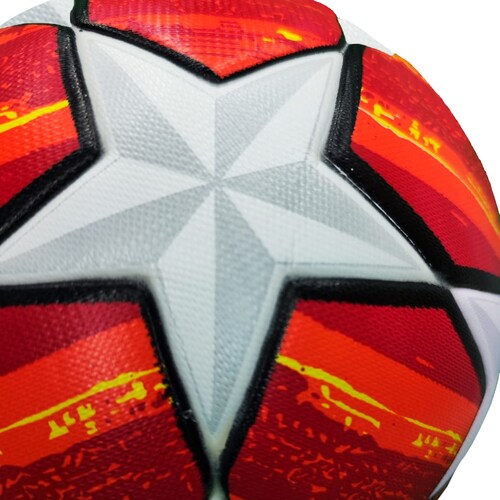 Balón Fútbol Soccer #5 Profesional de Estrellas Híbrido Champions Naranja.
