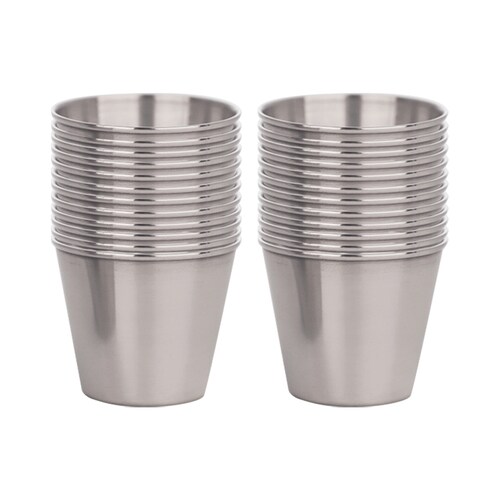 Caballitos Tequileros de Acero Inoxidable 24 Piezas 50 ml
