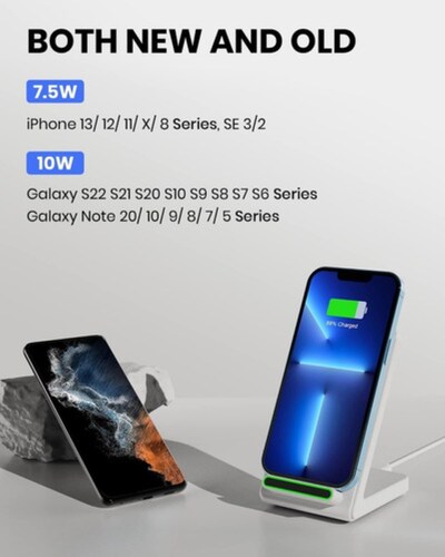 Cargador Inalámbrico Para Samsung Z Fold Galaxy S22 S21 S20 Blanco