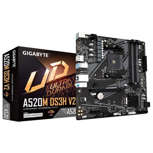 Tarjeta Madre GIGABYTE A520M DS3H V2 AMD AM4 DDR4 Micro ATX 