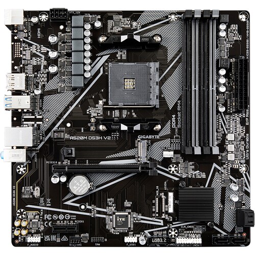 Tarjeta Madre GIGABYTE A520M DS3H V2 AMD AM4 DDR4 Micro ATX 