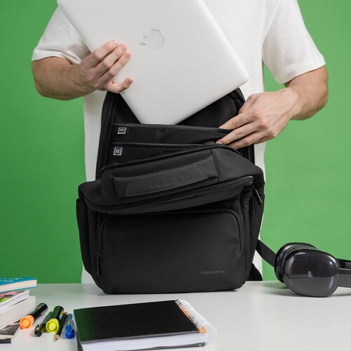 Mochila Para Laptop 15.6" Alfa CoolCapital Color Negro