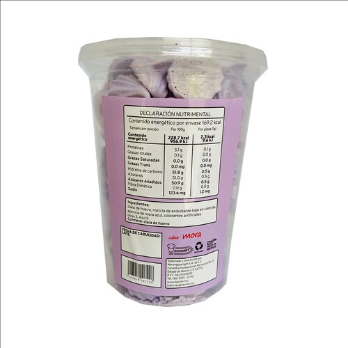 Daylish Merengue bajo en calorias sabor Moras, Producto Kosher KMD Six pack
