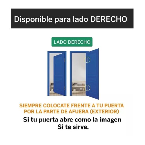 Cerradura Chapa Seguridad Bulones Sobreponer Negra Estandar