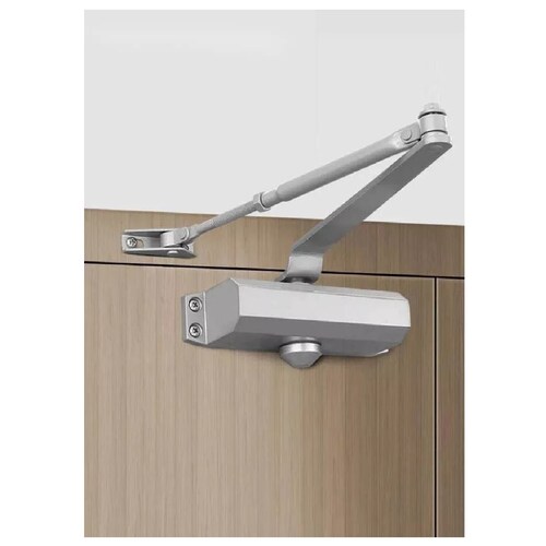 Cierra Puertas Hidráulico Aluminio Plateada De 45-85kg