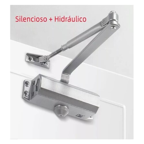 Cierra Puertas Hidráulico Aluminio Plateada De 45-85kg