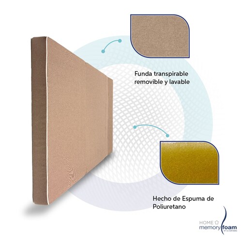 MEMORY FOAM HOME Sofá Cama Queen Size Cozy Plegable Sofá o Cama Tamaño Queen Size Color Marrón Medidas 186 x 150 x 14 cm..