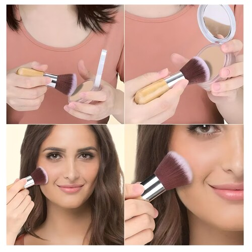 Juego De 11 Brochas De Maquillaje Sintéticas De Bambú