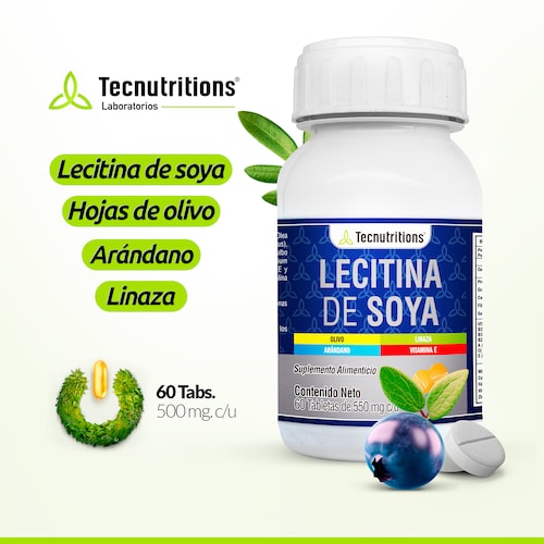 Suplemento Lecitina De Soya Tecnutritions Protege Corazón Colestero