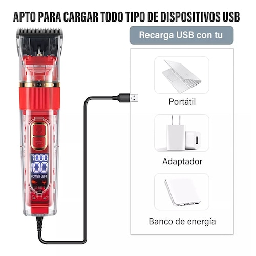 Maquina Cortador Pelo Perro Rasuradora Silencio Inalámbrica