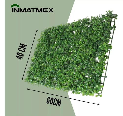 Muro Verde Follaje Artificial 100pz Sintentico 60x40 Cm