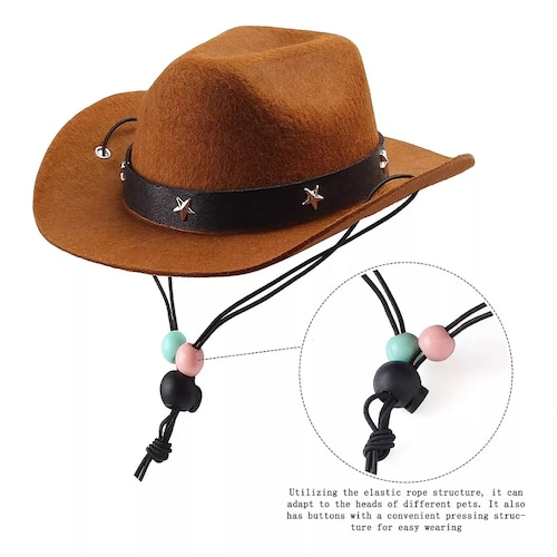 Disfraz Mascota Gato Y Perro Sombrero De Vaquero Y Bandana 