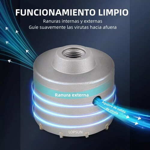 Kit De Brocas De 30/40/50mm P/pared De Cemento O Concreto 3u