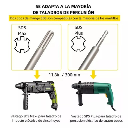Kit De Brocas De 30/40/50mm P/pared De Cemento O Concreto 3u