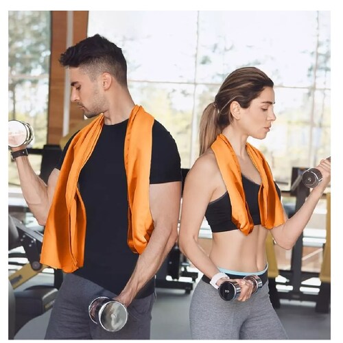Toalla De Microfibra Secado Rápido Toalla Deportiva Para Gym Naranja