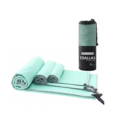 Toalla De Microfibra Secado Rápido Toalla Deportiva Para Gym Verde