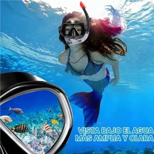 Gafas De Buceo Templado De Snorkel De Silicona Anti Niebla