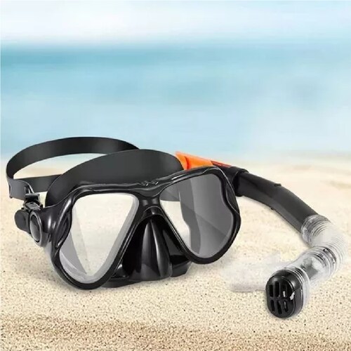 Gafas De Buceo Templado De Snorkel De Silicona Anti Niebla