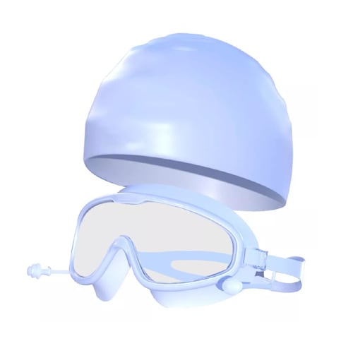 Goggles De Natación Set Gafas Gorra A Prueba De Fugas Niebla Blanco