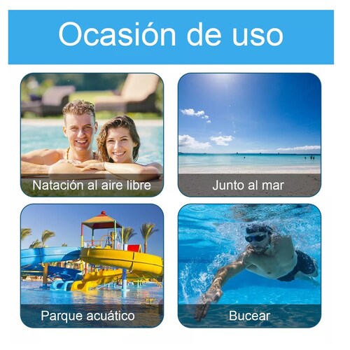 Goggles De Natación Set Gafas Gorra A Prueba De Fugas Niebla Blanco