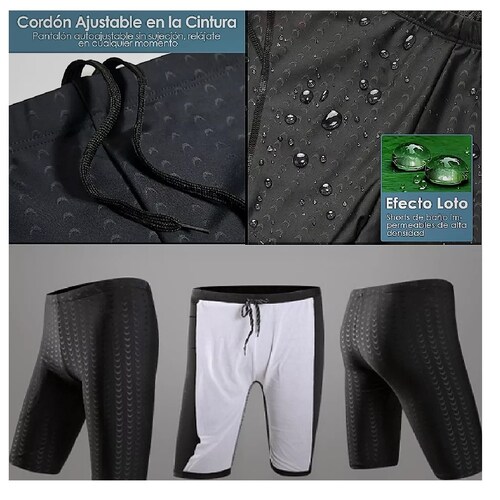 Trajes De Baño Deportivo Hombre Natación Y Gorro De Natación 4XL