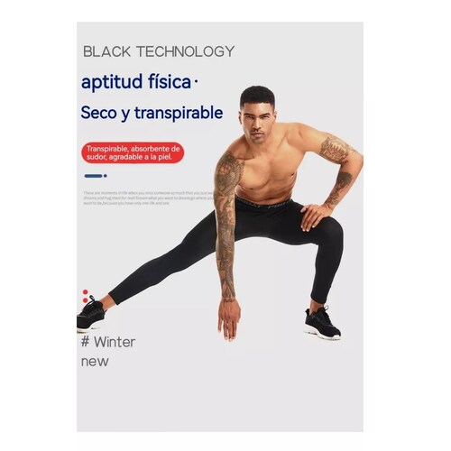 Lycra Fitness Mallas Correr Deportes Yoga Hombre Transpirabl XXL