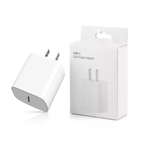 Adaptador Tipo C 20w Para iPhone 12 Pro Cubo Carga Rápida 11 Blanco